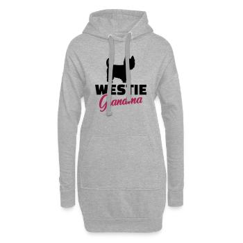 Westie - Hoodie-Kleid - Grau meliert - Vorne