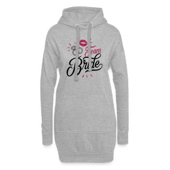 bride team - Hoodie-Kleid - Grau meliert - Vorne