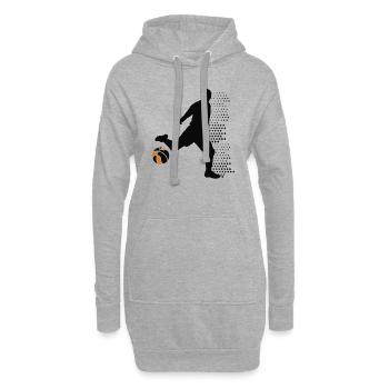 fussball - Hoodie-Kleid - Grau meliert - Vorne