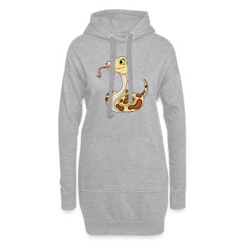 Schlange - Hoodie-Kleid - Grau meliert - Vorne