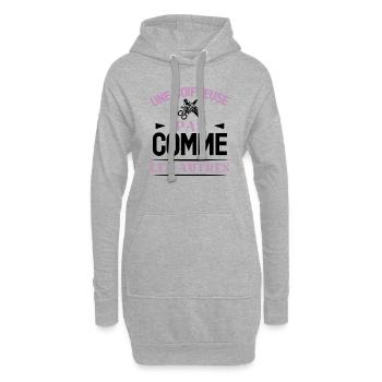 Une coiffeuse pas comme les autres cadeau humour - Sweat-shirt à capuche long Femme - gris chiné - Devant