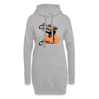 Hip Hop breakdance - Hoodie-Kleid - Grau meliert - Vorne