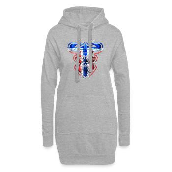 Viking Esports Emblem - Hoodie-Kleid - Grau meliert - Vorne
