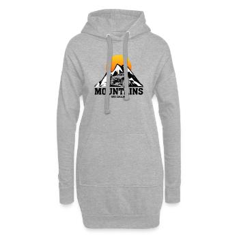 Mountains Are Calling - Hoodie Dress - heather grey - Front