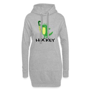 feldhockey hockey hockey hockey-croco - Sweat-shirt à capuche long Femme - gris chiné - Devant
