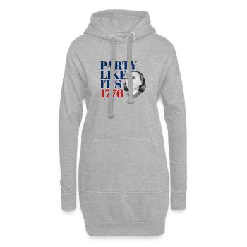 Party Like It's 1776 - Hoodie Dress - heather grey - Front