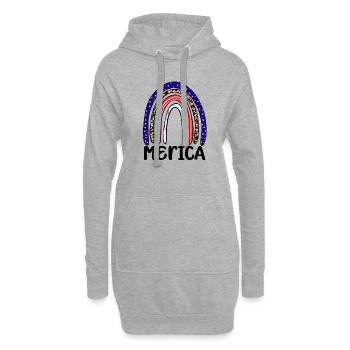 Merica - Hoodie Dress - heather grey - Front