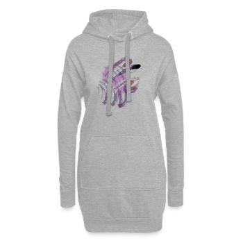 abstract art - Hoodie-Kleid - Grau meliert - Vorne