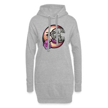 Bleib Wild MoonChild - Hoodie-Kleid - Grau meliert - Vorne