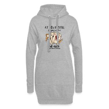 At 50's I'm Still Playing With A Full Deck - Hoodie Dress - heather grey - Front