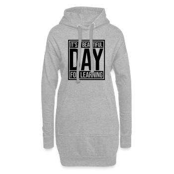 beautiful day for learning - Hoodie Dress - heather grey - Front