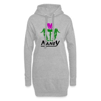 MT2022 nei - Hoodie-Kleid - Grau meliert - Vorne