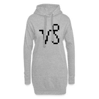 Capricorne - Sweat-shirt à capuche long Femme - gris chiné - Devant