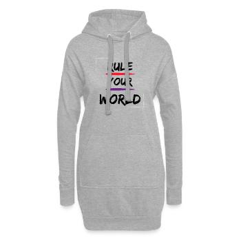 Rule your World - Hoodie-Kleid - Grau meliert - Vorne