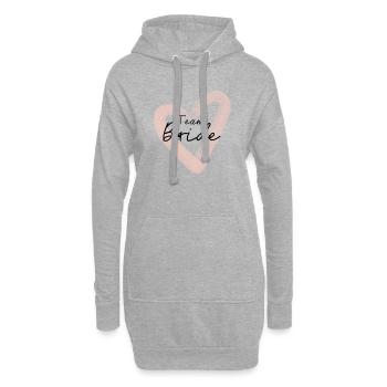 T-shirt Team Bride JGA Heart, enterrement de vie de garçon - Sweat-shirt à capuche long Femme - gris chiné - Devant