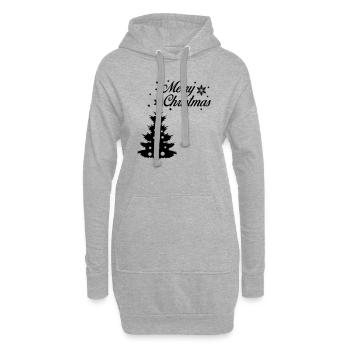 Merry Christmas - Hoodie-Kleid - Grau meliert - Vorne