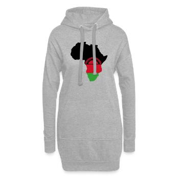 Malawi - Sweat-shirt à capuche long Femme - gris chiné - Devant