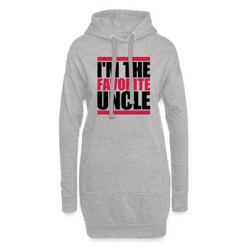 im the favorite uncle - Hoodie-Kleid - Grau meliert - Vorne