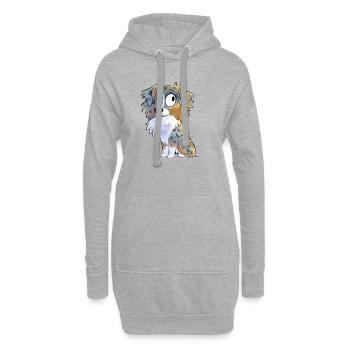 Chibi Berger Australien - bleu MerleTricolore - Sweat-shirt à capuche long Femme - gris chiné - Devant
