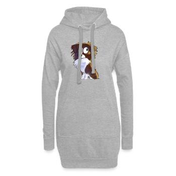Chibi Berger Australien - Rouge - Sweat-shirt à capuche long Femme - gris chiné - Devant