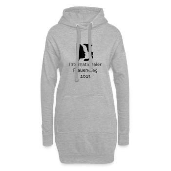Internationaler Frauen-Tag 2023 - Hoodie-Kleid - Grau meliert - Vorne