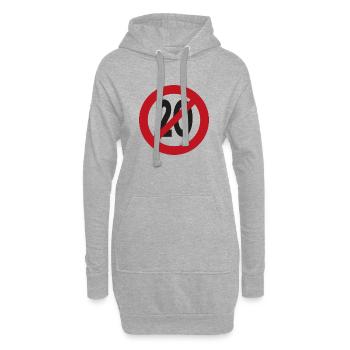 Nicht mehr 20 - Hoodie-Kleid - Grau meliert - Vorne