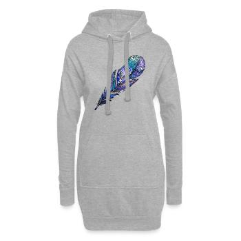 Plume - Sweat-shirt à capuche long Femme - gris chiné - Devant