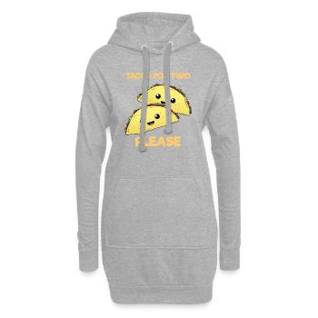 Taco Tortilla Mais Mexiko Essen I Geschenk - Hoodie-Kleid - Grau meliert - Vorne