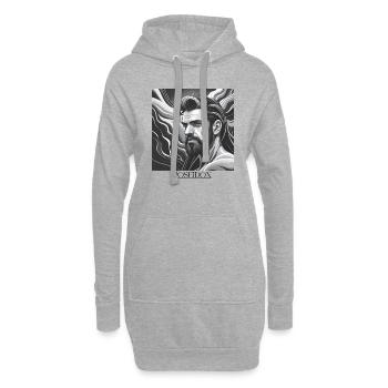 GREEK POSEIDON - Hoodie-Kleid - Grau meliert - Vorne
