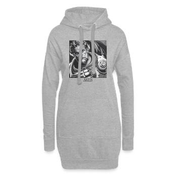 GREEK ARES - Hoodie-Kleid - Grau meliert - Vorne