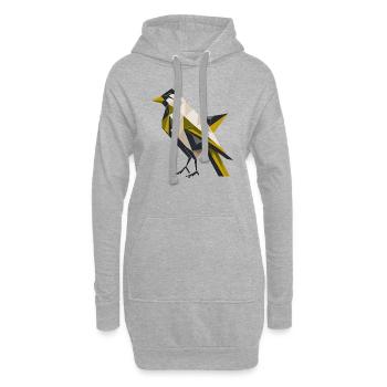 Geometric Bird Minimalistic Bird Minimalist Bird - Hoodie Dress - heather grey - Front