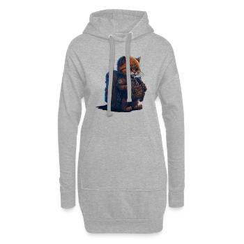 1. Klasse, Schulanfänger, Erstklässler - Hoodie-Kleid - Grau meliert - Vorne