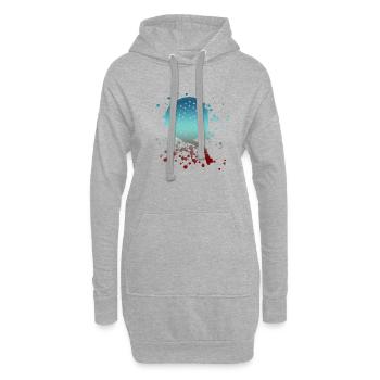 Padel Paddel Schläger Tennis Sport I Geschenk - Hoodie-Kleid - Grau meliert - Vorne
