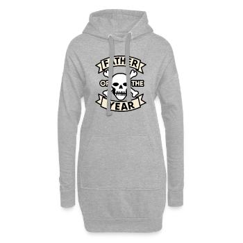 Vater des Jahres: Skull Tribute Design - Hoodie-Kleid - Grau meliert - Vorne