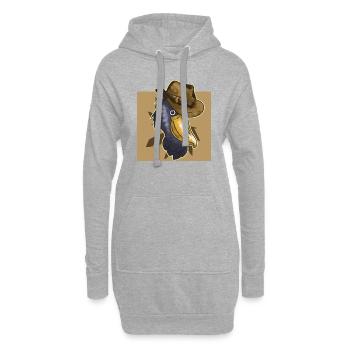 Schuhschnabel Vogel Ornithologe Wald I Geschenk - Hoodie-Kleid - Grau meliert - Vorne