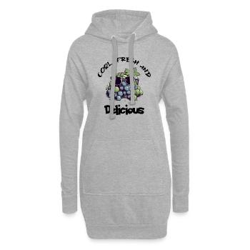 Cool fresh and delicious - Sweat-shirt à capuche long Femme - gris chiné - Devant