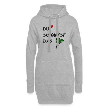 Du schaffst das - Hoodie-Kleid - Grau meliert - Vorne
