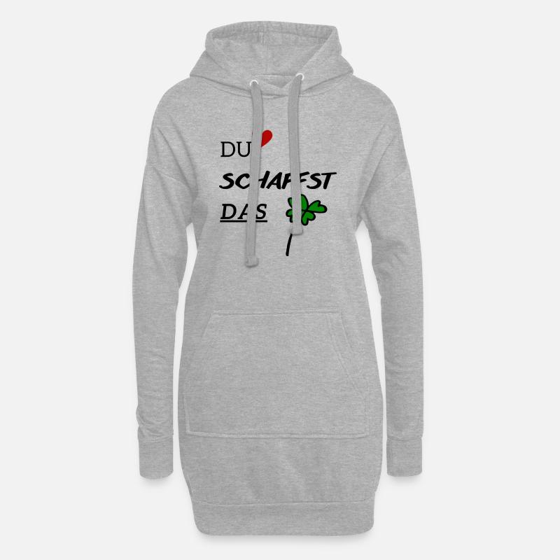 Du schaffst das - Hoodie-Kleid - Grau meliert