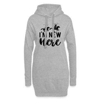 I´m new here - Hoodie-Kleid - Grau meliert - Vorne