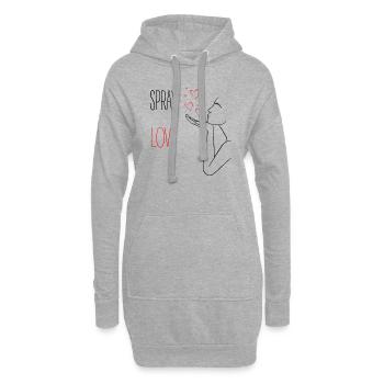 SPRAY LOVE - Hoodie-Kleid - Grau meliert - Vorne