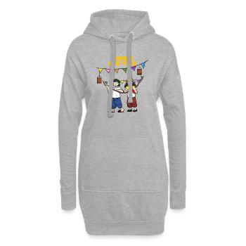 Kambodscha Khmer Neujahr Choul Chnam I Geschenk - Hoodie-Kleid - Grau meliert - Vorne
