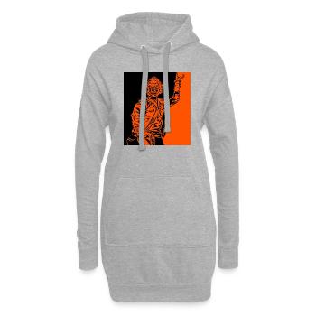 Cambodge guerrier Khmer épée drapeau I cadeau - Sweat-shirt à capuche long Femme - gris chiné - Devant