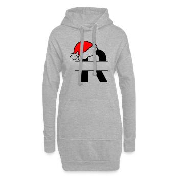 Weihnachtsalphabet Buchstabe R zum Personalisieren - Hoodie-Kleid - Grau meliert - Vorne
