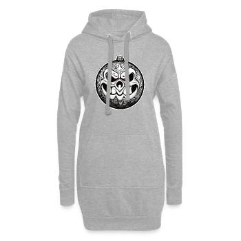 Christbaumkugel / Weihnachtsbaum /Weihnachten - Hoodie-Kleid - Grau meliert - Vorne