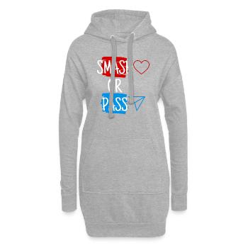 Smash or Pass - Hoodie-Kleid - Grau meliert - Vorne