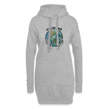 Der Planet - Hoodie-Kleid - Grau meliert - Vorne