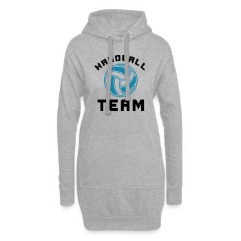 Équipe de handball - Sweat-shirt à capuche long Femme - gris chiné - Devant
