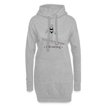Still Surfing - Hoodie-Kleid - Grau meliert - Vorne