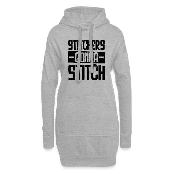 Sticker gehen zum Stitchen - Weihnachts- und Geburtstagsgeschenk - Hoodie-Kleid - Grau meliert - Vorne