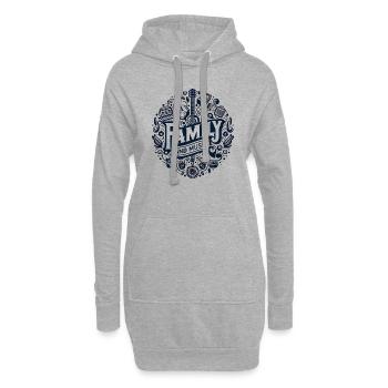 Famille Musique Père Genre Parentalité Bande Audio - Sweat-shirt à capuche long Femme - gris chiné - Devant